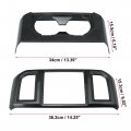 X Autohaux 2 Pcs Abs Carbon Fiber Pattern Rear Drain Cup Holder Cover Exhaust Air Outlet For Ford F-150 2015 2016 2017 2018