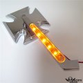 Httmt- Mt204 Ttt004- Motorcycle Rearview Led Turn Signal Maltese Cross Mirrors Compatible With Suzuk Gsxr 600 700