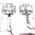 Httmt- Mt204 Ttt004- Motorcycle Rearview Led Turn Signal Maltese Cross Mirrors Compatible With Suzuk Gsxr 600 700
