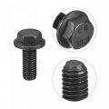 Uxcell Metric M10x25mm Hex Flange Bolts 6pcs 10 9 Grade Carbon Steel Hexagon Head Screws