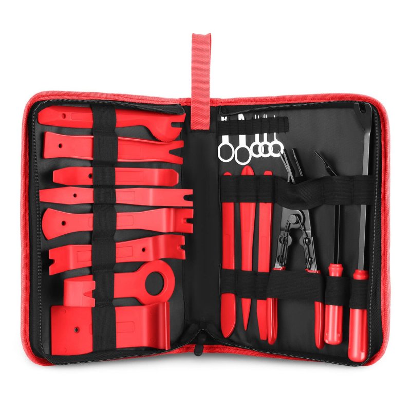 Car Trim Removal Tool Kit And Clip Plier Upholstery Remover Set For Auto Door Panel Audio Dashboard 19 Piece Universal Fit With