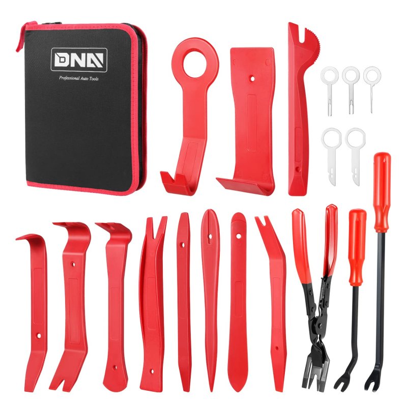 Car Trim Removal Tool Kit And Clip Plier Upholstery Remover Set For Auto Door Panel Audio Dashboard 19 Piece Universal Fit With
