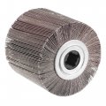 120mmx100mm Flap Wheel Abrasive Cloth Wire Drawing Polishing Sanding 320 Grit For Stainless Steel Metal Wood 