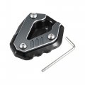 1 Set Aluminum Alloy Motorcycle Kickstand Pad For Bmw S1000rr 2019-2023 Motor Bike Extension Foot Support With Wrench Titanium 