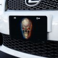 Graphics More Skull Blue Red Flaming Glowing Eyes Novelty Metal Vanity Tag License Plate