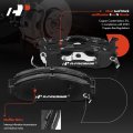 A-premium Front Rear Ceramic Disc Brake Pads Set Compatible With Select Jeep Models Commander 2006-2010 Grand Cherokee