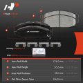 A-premium Front Rear Ceramic Disc Brake Pads Set Compatible With Select Jeep Models Commander 2006-2010 Grand Cherokee