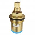 Replacement Water Tap Cartridge Valve Core Copper Faucet Ceramic Disc Gland Brass Bathroom Accessories Quarter Turn 20 Teeth 1