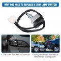 X Autohaux Stop Lamp Switch Brake Light Replacement For Hyundai Accent 2000-2005 Elantra 1996-2000 No 9381025000 9381025100