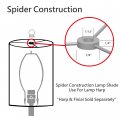 Aspen Creative 32311a Transitional Hardback Empire Shaped Spider Construction Lamp Shade In Light Blue 14 Wide 12 X 10