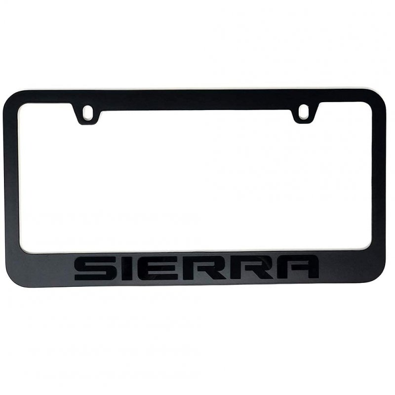 Gmc Sierra Stealth Blackout License Plate Frame