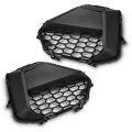 Front Corner Grille Set Left And Right For Ford Mustang Gt 2024 2025 Black Polypropylene Replacement Grilles 