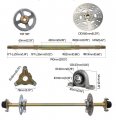 29 In Go Kart Rear Wheel Axle Shaft Assembly Kit With Hub T8f Chain And Brake Master Cylinder For Atv Quad Model Au125 J