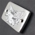 Smt-chrome Brake Fluid Reservoir Cap Cover Free Spirit Eagle Engraved Compatible With Suzuki Intruder 1400 1500 Boulevard S83
