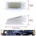 2pcs Car Interior White Led Door Courtesy Light Fit For Volkswagen Porsche Audi A2 A3 A4 A5 A6 A7 S3 S4 S5 S6 Q5 Q7 Tt Glove