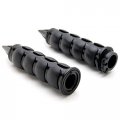 Krator Trhb114ab Hand Grips Spike Black Comfort Rubber Motorcycle Cruiser Bike Handlebar 1