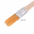 Uxcell 0 5 Width Small Paint Brush Nylon Bristle With Wood Handle Painting Tool For Wall Door Cabinets Furniture Fences 10pcs