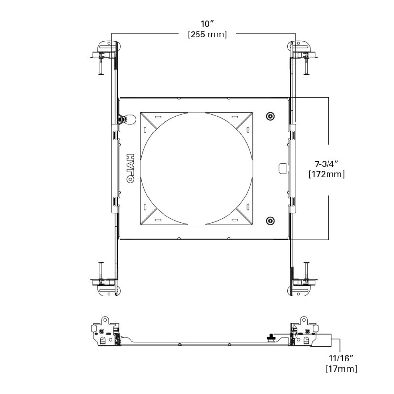 Halo Hl6rsmf Mounting Frame Silver 6pk