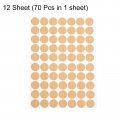 Uxcell 12 Sheets 840pcs Screw Hole Stickers 18mm 0 71inch Pvc Self-adhesive Cover Sticker Dustproof Round Covers Caps For