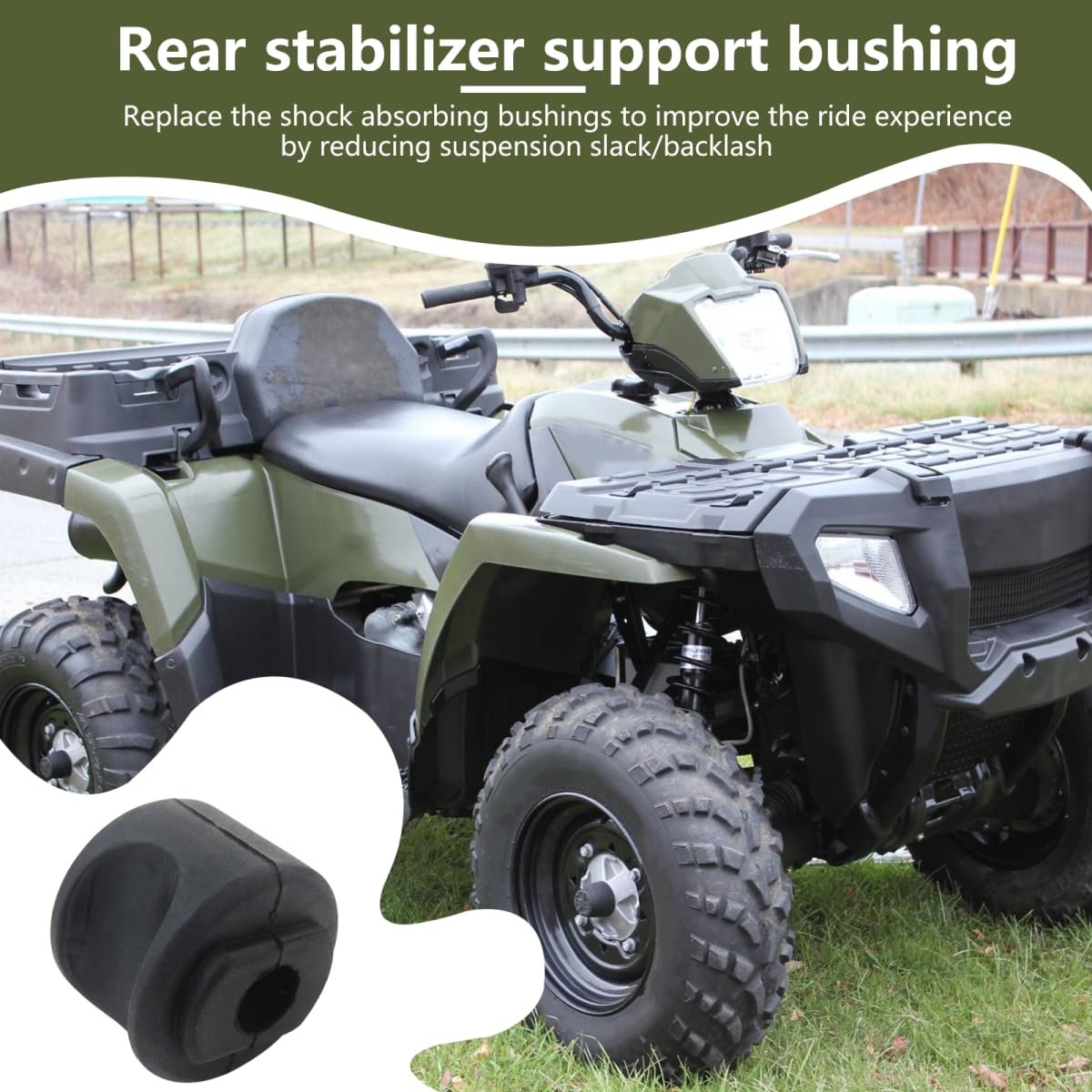 8x Rear Stabilizer Support Bushing Fit For Polaris Sportsman 335 400 450 500 550 570 600 700 800 Worker Ranger Replace Lasting