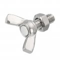 Uxcell 10pcs M6-1x16mm Wing Butterfly Screws Bolts With Nuts 304 Stainless Steel Bolt Thumb Hand