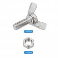 Uxcell 10pcs M6-1x16mm Wing Butterfly Screws Bolts With Nuts 304 Stainless Steel Bolt Thumb Hand