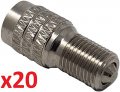 Pack Of Twenty Muzzys Double Seal Flow Through Valve Stem Tire Caps Inflate Thru For High Pressure Truck Car Rv Semi Bus Tires