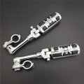 Xkh Group Motorcycle Chrome Long Angled Adjustable Peg Mounting Kit Zombie Footrest For V-star Roadstar Suzuki Boulevard With