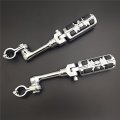 Xkh Group Motorcycle Chrome Long Angled Adjustable Peg Mounting Kit Zombie Footrest For V-star Roadstar Suzuki Boulevard With