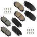 Brake Pad Set 8pcs Front And Rear Ceramic D1295 D1296 