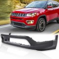 G-plus Primered Front Lower Bumper Cover Fascia Compatible With Jeep Compass 2017 2018 2019 2020 2021 Textured Dark Gray