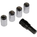 Wheel Lock Set For Subaru Baja 2003 2004 2005 2006 Alloy Steel Grade 5 Metric M12 25 Thread Tuner Head Internal Design Chrome 