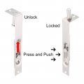 Uxcell Flush Bolt 6 Inch Stainless Steel Door Concealed Slide Lock Latch For Wood Composite Doors Double Silver Tone 2pcs