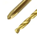 Metric Tap Drill Bit Set 2pcs M2 X 0 4 Spiral Point Thread Taps And 1 6mm Twist Bits Titanium Coated Hss6542 Screw Tapping 