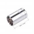 Uxcell 1 2-inch Drive E17 Universal Spline Socket Shallow 12 Point Cr-v Steel