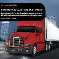 G-plus Front Hub Cover Set Chrome Semi Truck Wheel 33mm Nut Covers Spiked Compatible With Semi-truck 20 22 5 And 24 Wheels
