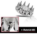 G-plus Front Hub Cover Set Chrome Semi Truck Wheel 33mm Nut Covers Spiked Compatible With Semi-truck 20 22 5 And 24 Wheels