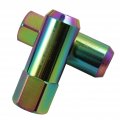 Jdmspeed New Neo Chrome 20pcs 14x1 5mm 60mm Extended Forged Aluminum Tuner Racing Lug Nut