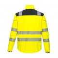 Portwest T402 Men S Pw3 Windproof Hi Vis Reflective Softshell Safety Jacket Yellow Black X-large 