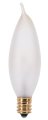 Satco A3677 15 Watt 90 Lumens Ca8 Incandescent Soft White 2700k Candelabra Base Frosted 130 Volt Light Bulb Dimmable 