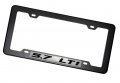 Erpart Black Carbon Fiber Look License Plate Frame With 5 7 Lt1 On Silver Highly Polished Real Aluminum Emblem