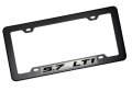 Erpart Black Carbon Fiber Look License Plate Frame With 5 7 Lt1 On Silver Highly Polished Real Aluminum Emblem