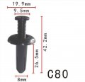 Autobahn88 Front Bumper Support Push-type Clip Compatible With Mitsubishi Eclipe 1994-on Oem Mr138807 Pack Of 20