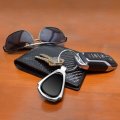 Ipick Image For Lincoln Navigator Black Dome Chrome Metal Teardrop Key Chain Keychain Official Licensed