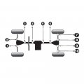 Caltric U-joint Kit Compatible With Kawasaki Brute Force 650 4x4i Kvf650 2006-2011 Rear Drive Shaft