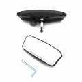 Utv Rearview Center Mirror Adjustable Wide Convex For 2017 2018 2019 2020 Can Am Maverick X3 Max R Windshield Mount Black With