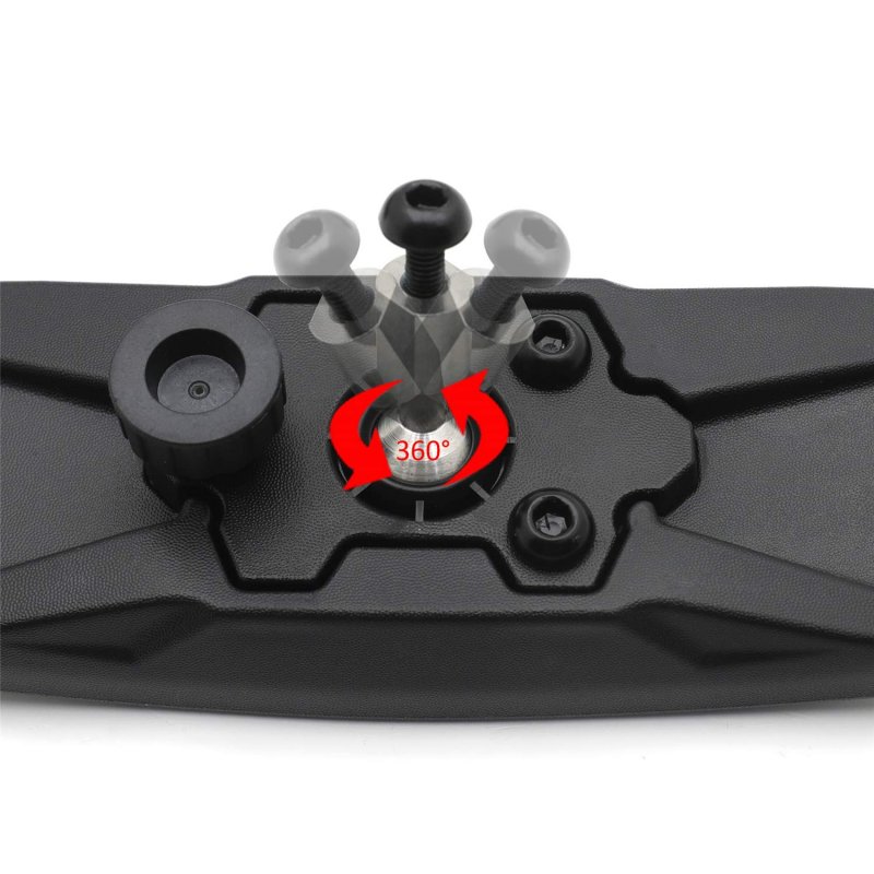 Utv Rearview Center Mirror Adjustable Wide Convex For 2017 2018 2019 2020 Can Am Maverick X3 Max R Windshield Mount Black With