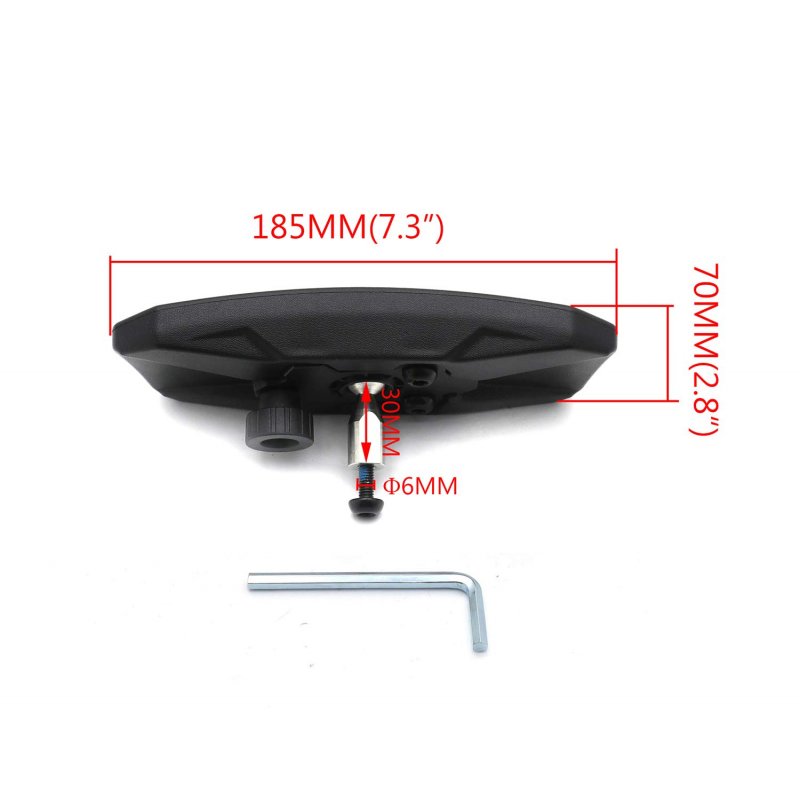 Utv Rearview Center Mirror Adjustable Wide Convex For 2017 2018 2019 2020 Can Am Maverick X3 Max R Windshield Mount Black With