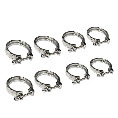 3 25 In Id V Band Clamp Stainless Steel 10 Mm Lock Bolt For Od Tube Pack Of 8