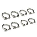 3 25 Inches Id V-band Clamp Stainless Steel 10 Mm Lock Bolt Universal Use For Outer Diameter Tube Pack Of 8 